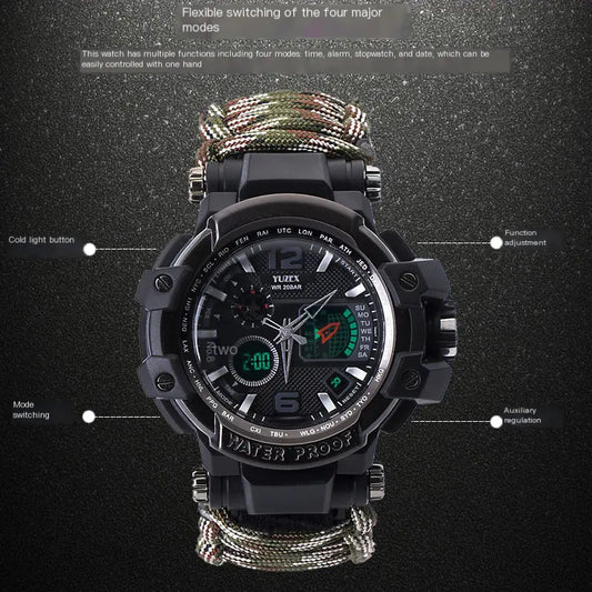 War Wolf 2 Survival Paracord Bracelet with Multitool