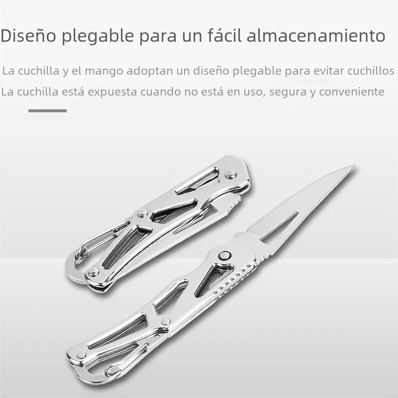 Mini Folding Key Knife - Stainless Steel Outdoor Tool