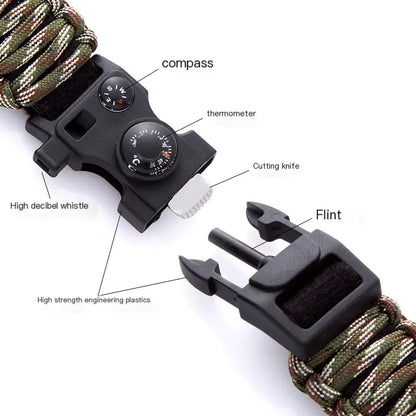 War Wolf 2 Survival Paracord Bracelet with Multitool