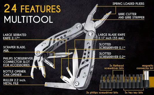 Exquisite 24-in-1 Multitool Kit for Father's Day