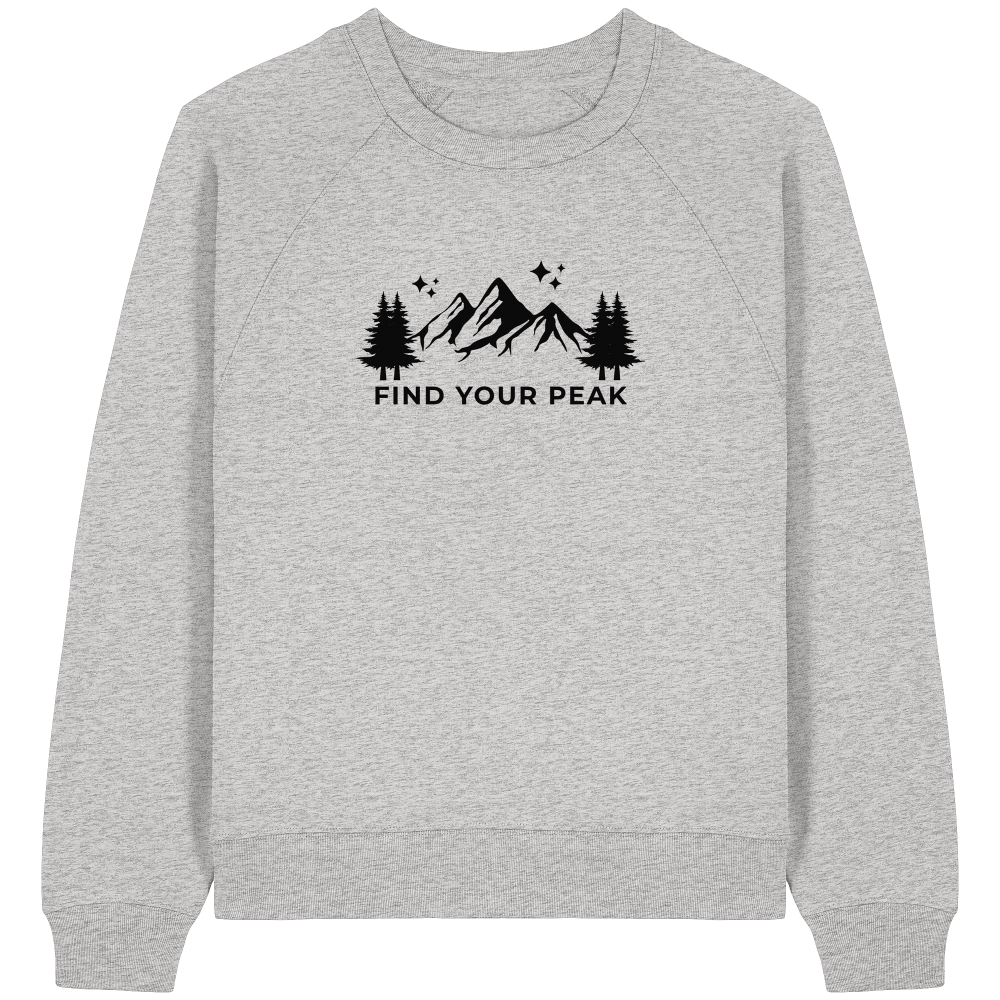 Find your Peak - Womens Organic Raglan Sweatshirt