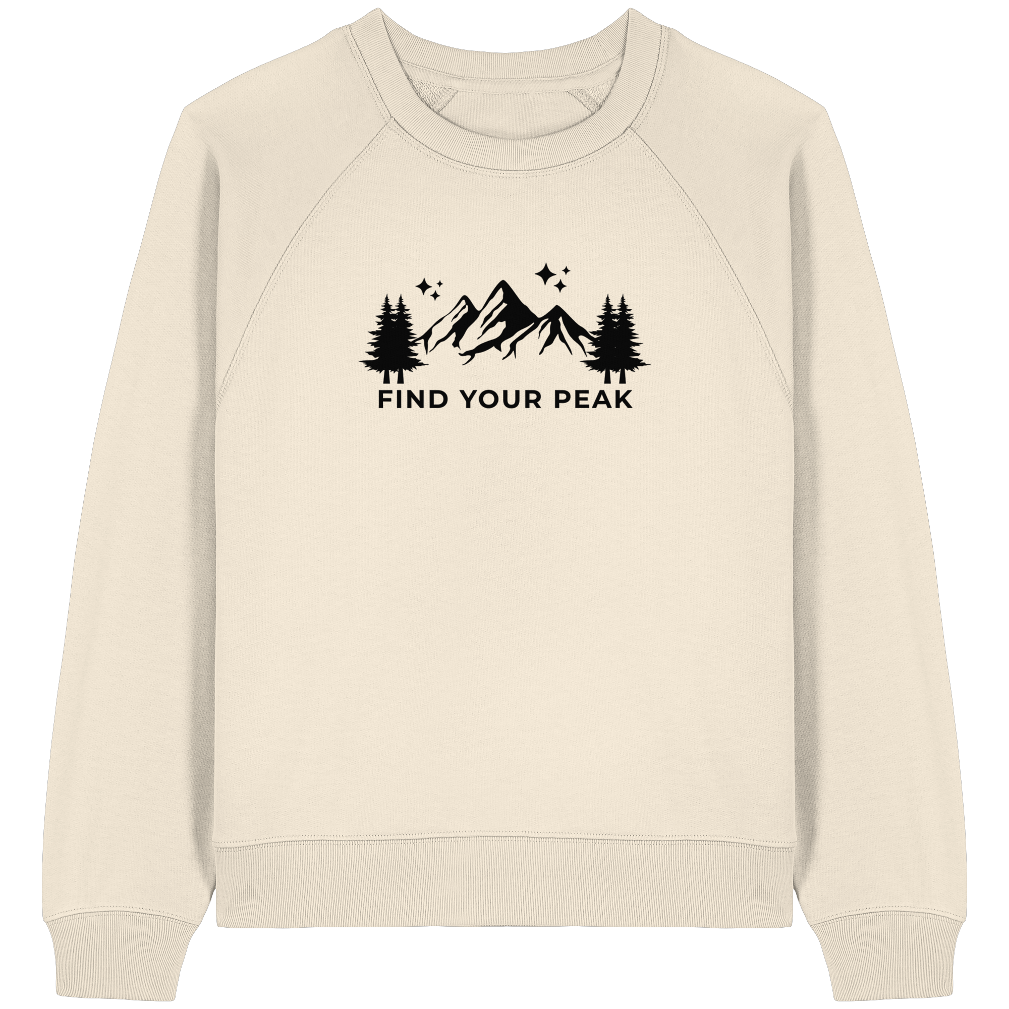 Find your Peak - Womens Organic Raglan Sweatshirt