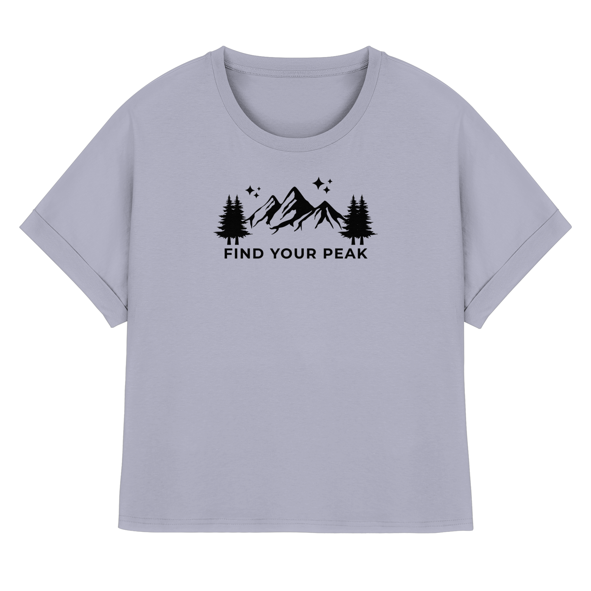 Find your Peak - Womens Organic Rolled Sleeves T-Shirt