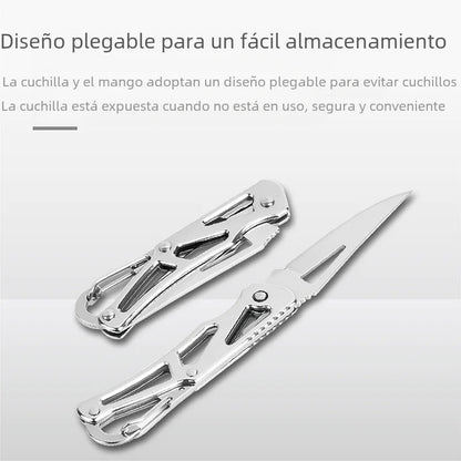 Mini Folding Key Knife - Stainless Steel Outdoor Tool
